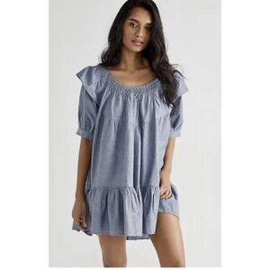 Free People | Dresses | Free People Perri Linen Dropwaist Mini | Poshmark